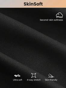 Lifespree Falda deportiva negra asimétrica de ocio para yoga de mujer - Negro - Ver 4