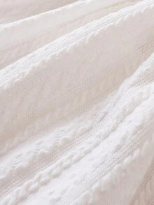 Đứa bé gái Chi tiết Nút Xoắn Dan Đầm - trắng - Xem 3