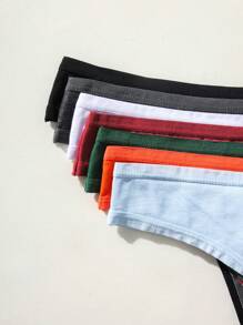 女士無縫實色內衣(7入組) - 彩色 - 查看 4