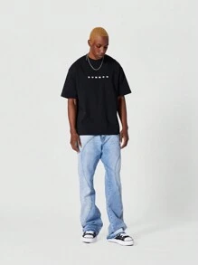 SUMWON Flare Fit Colour Blocked Jean - Blue - View 3