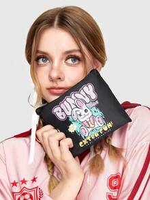 ROMWE Kawaii Hoạt hình Hình ảnh con thỏ &  chữ cái Túi mua sắm - Nhiều màu - Xem 3