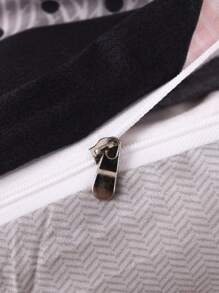 3pcs/set Dotted Pattern Bedding Set - Multicolor - View 7