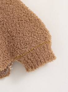 SHEIN 嬰兒男童休閒鬆身長袖上衣,帶有3d狗耳朵設計 - 彩色 - 查看 3