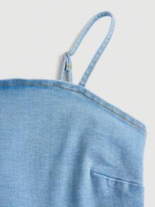 SHEIN Teenage Girls' Casual Denim Camisole Top