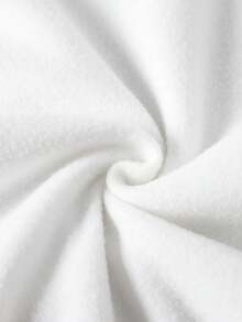 SHEIN EZwear 女士白色帽衫，背部設計心形圖案，休閒合身，情人節 - 白色 - 查看 7