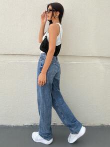 SHEIN Essnce 白色基本頸後領上衣 - 白色 - 查看 3