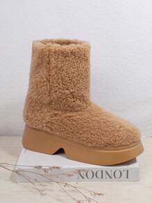 SHUZIA Women's Fashionable Velvet Ankle Boots