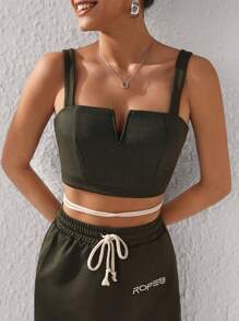 ROPES Top sin mangas de tirantes anchos para mujer, diseñador, para vacaciones