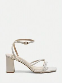 CUCCOO BIZCHIC Ladies' Fashionable Beige High Heels Strappy Sandals - Beige - View 2