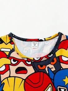 Bộ đồ mặc nhà Tween Boy Hero chủ đề in ngắn tay và quần short, mùa hè - Nhiều màu - Xem 3