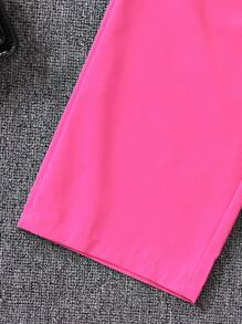 Cô gái Tween Nhọn Vòng cổ Không tay Áo vest , Áo ba lỗ Áo Và Dài Quần Bộ - Màu Hồng Tươi - Xem 6