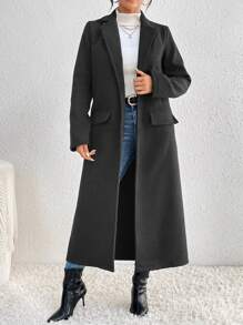 SHEIN Clasi Manteau Avec Rabat De Détail