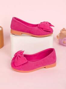 兒童粉色蝴蝶結平底鞋,女孩桃紅色 - 玫紅色 - 查看 7