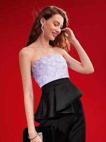 MOTF PREMIUM Hoa Dệt hoa Áo lót - Nhiều màu - Xem 3