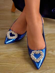 女款春夏秋時尚高跟鞋,有減肥效果,適合戶外穿著 - 藍色 - 查看 2