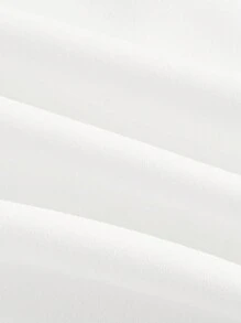 SHEIN MOD Kích thước lớn Màu thuần Quần ống rộng - trắng - Xem 3