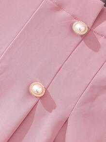 SHEIN Tween Girls Love Mesh Splicing Long Sleeve Two-Piece Set - Multicolor - View 6