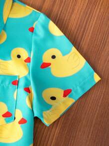 SHEIN Young Boy All-Over Print Shirt - Multicolor - View 3