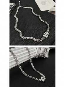 男士休閒圓領數位印花衛衣 - 黑色 - 查看 6