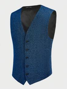 GENTILAND Conjunto De Traje Para Hombre Con Hilo De Plata / Oro - Azul - Ver 9