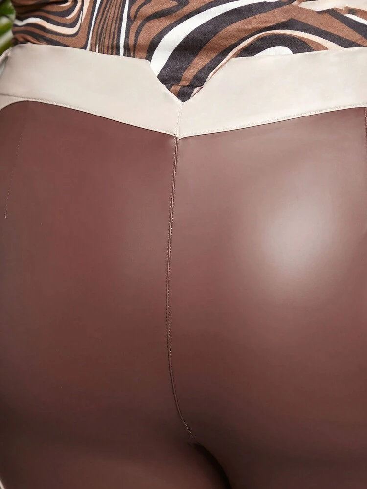 Plus Size Heart Patchwork Flared Pants/Valentine's Day
