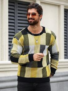 Sudadera A Cuadros Para Hombre