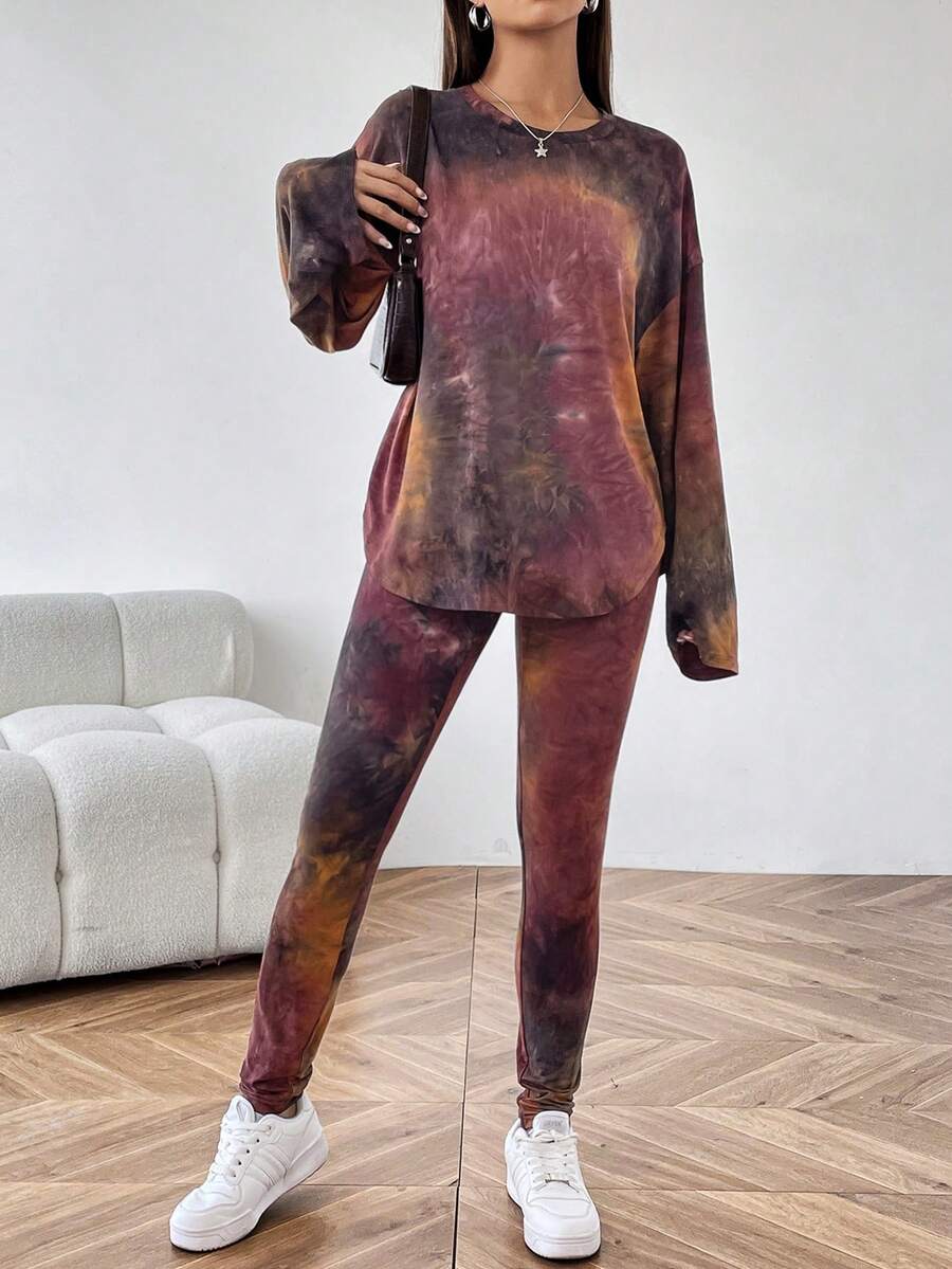 SHEIN EZwear 女士tie-dye套裝 - 彩色 - 查看 1