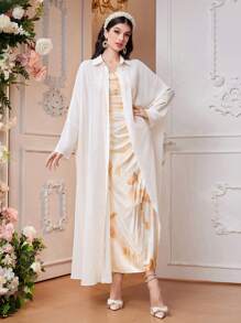 Modelyn 扎染吊带连衣裙和长袖开衫 2 件套 2 件套 - 彩色 - 查看 4