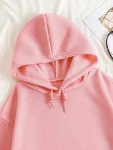 INAWLY 女士連帽絨毛運動衫 - 粉色 - 查看 6