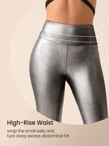 Easithlete 女寬腰喇叭袖運動褲 - 銀色 - 查看 6