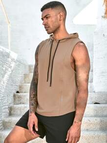 GymBeat Áo Tees & Tanks  Thể thao Nam - Màu Khaki - Xem 5