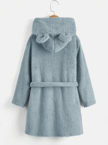 SHEIN Boys' Loose Solid Color Casual & Comfortable Homewear - Blue - View 2