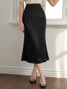 DAZY Women's Fishtail Skirt Work Women Clothes - Black - View 1