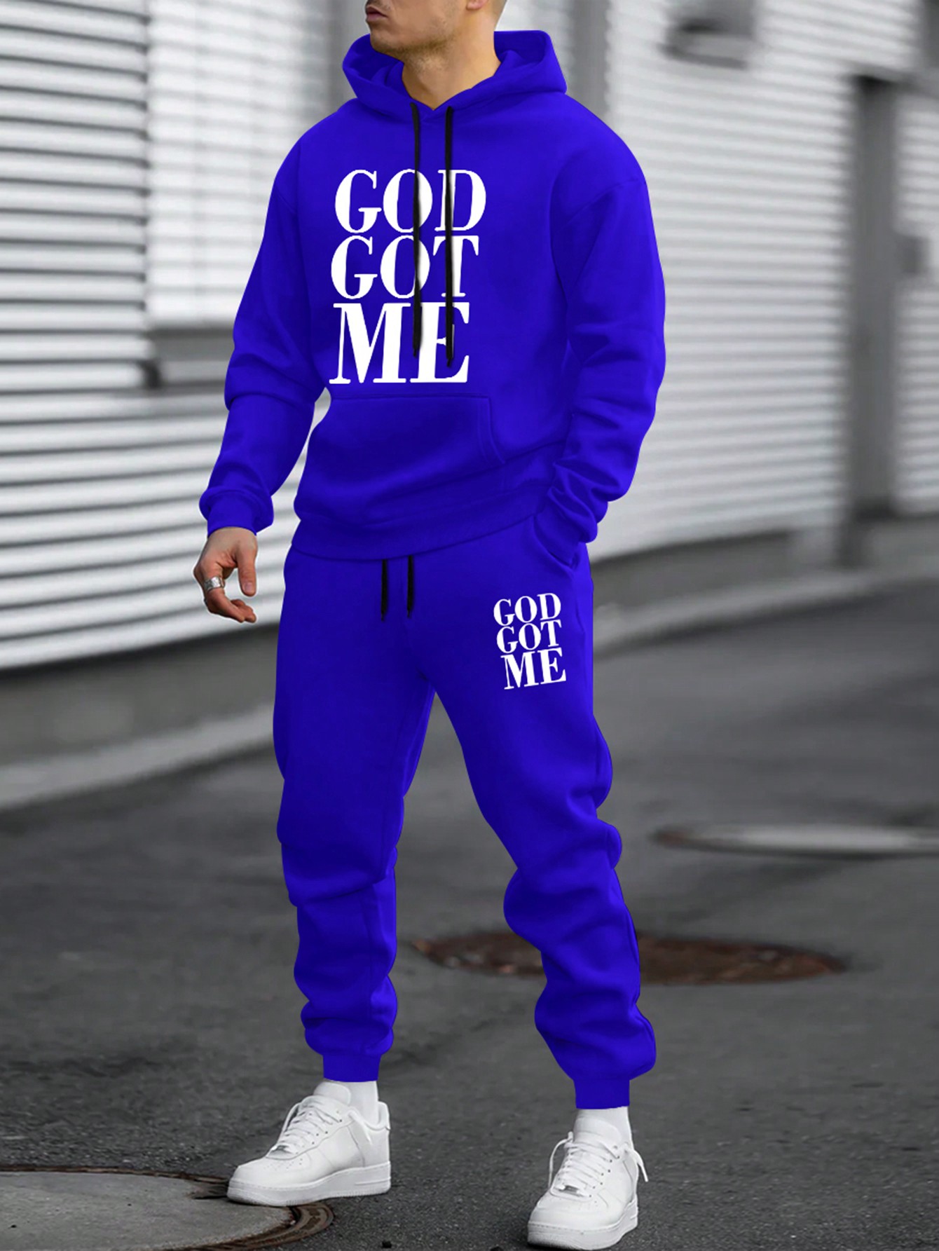 Survêtement Gris Jordan Paris - Sweat à Capuche Pantalon Jogging ZM0090