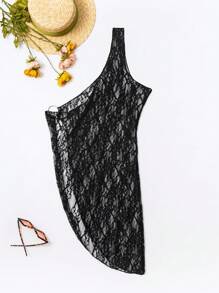 Women'S Lace Cover Up - Black - View 3