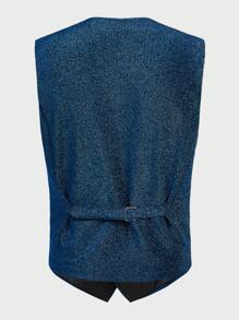 GENTILAND Conjunto De Traje Para Hombre Con Hilo De Plata / Oro - Azul - Ver 10