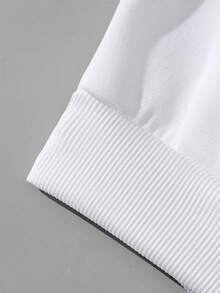 SHEIN EZwear 女士花卉處女印花圓領運動衫 - 白色 - 查看 4