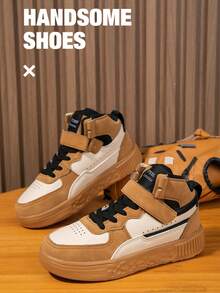 男孩時尚高筒防水皮革溜冰鞋 - 棕色 - 查看 11