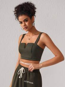 ROPES Top sin mangas de tirantes anchos para mujer, diseñador, para vacaciones