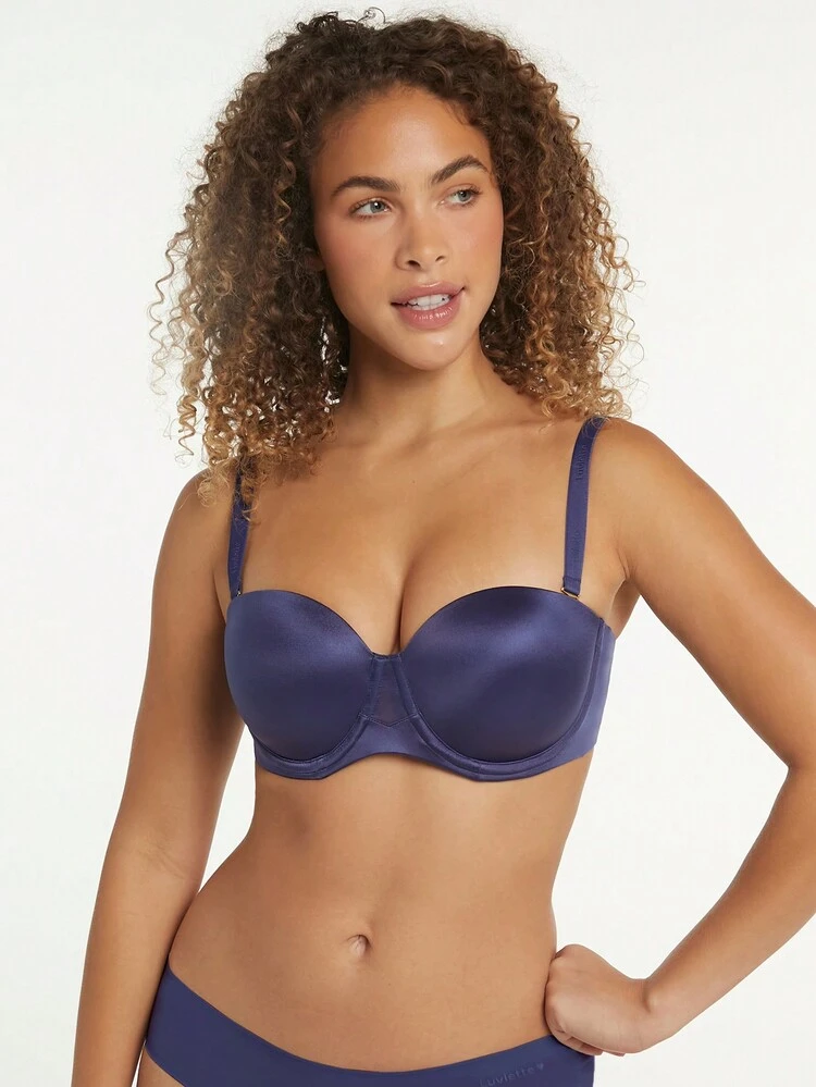 Strapless Push-Up With Silicone Band Underwire T-Shirt Bra
