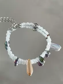 ROMWE Fairycore 1條水晶珠手鍊(隨機顏色) - 彩色 - 查看 1