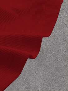 SHEIN EZwear Ssummer Outfits Olid Color Strapless Top - Red - View 4