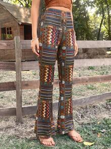 Soleia 全印花喇叭裤 - 彩色 - 查看 4