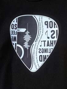 男童字母印花衛衣 - 黑色 - 查看 4