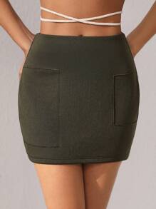 ROPES Designer Patchwork Mini Elegant Skirt, For Summer, Holiday, Party, Festival