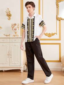 SHEIN Con trai Giải trí In Ngắn tay Áo sơ mi , Thích hợp Cho mùa hè - trắng - Xem 6