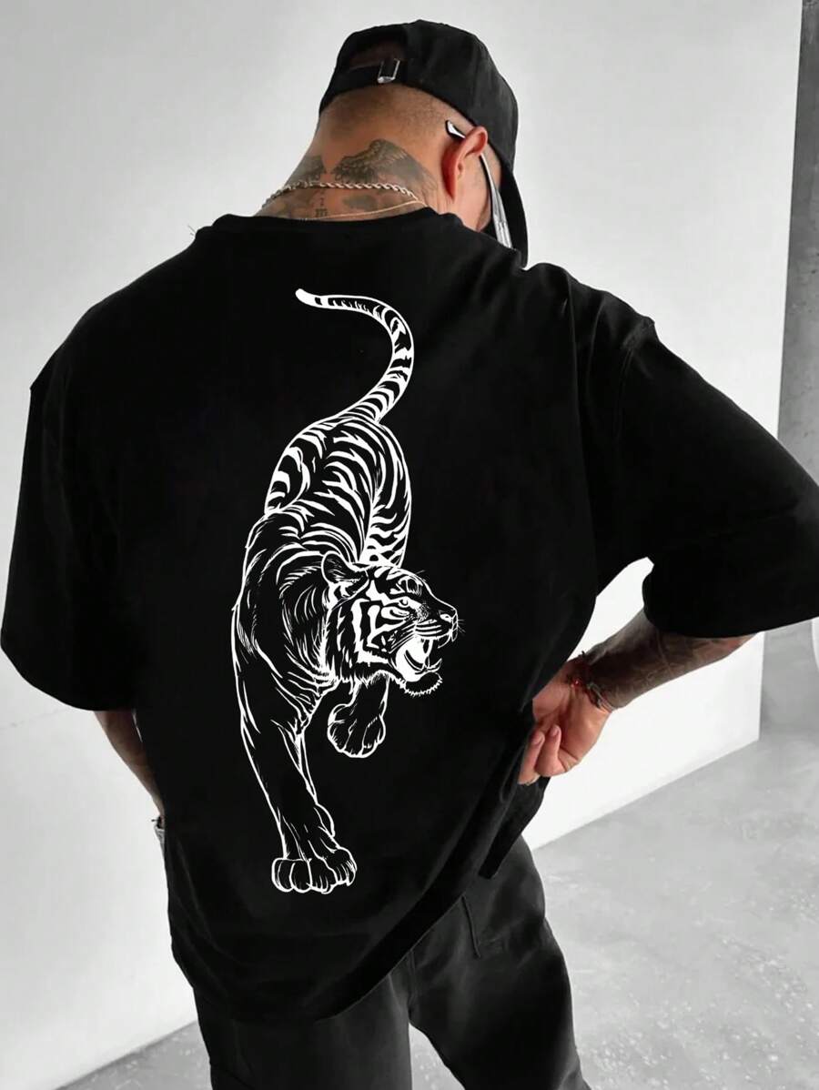 Manfinity EMRG 男款老虎印花短袖 T 卹