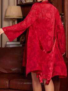 Moonlight & Mama Maternity Lace Mesh Sleepwear Set, Pajama Set