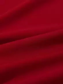 SHEIN 1 Pieza Camiseta Básica De Manga Corta Con Cuello Redondo Para Niños Con Impresión De Dibujos Animados Y Letras - Burdeos - Ver 3