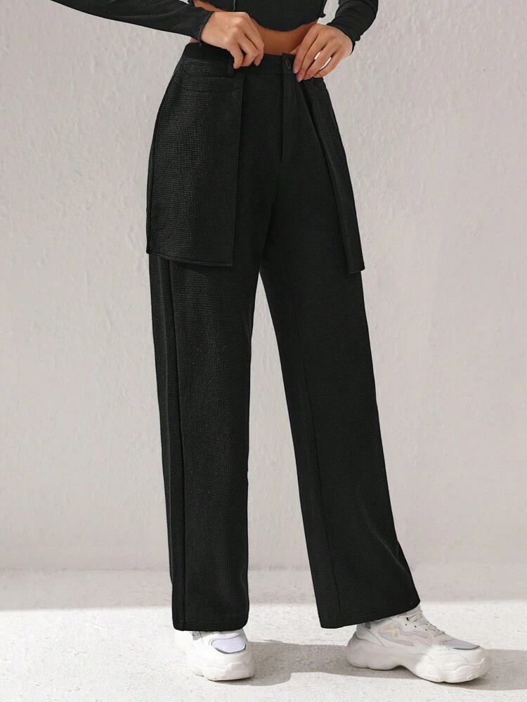 Designer Women's Solid Color Pants With Big Pockets, For Holiday, Vacation, Spring, Festival, Ibiza Fits